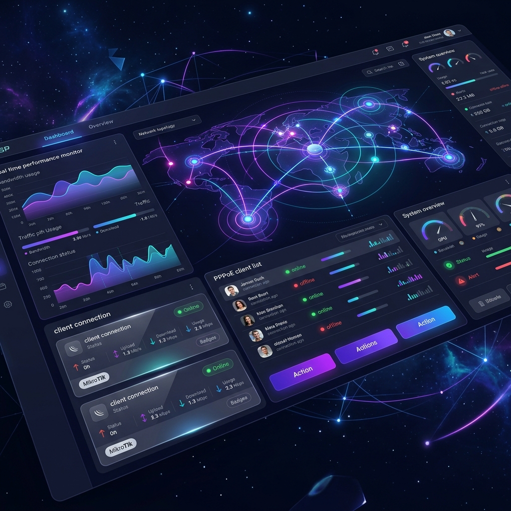 Silicon ISP Dashboard — Manage PPPoE Clients, Billing, Network